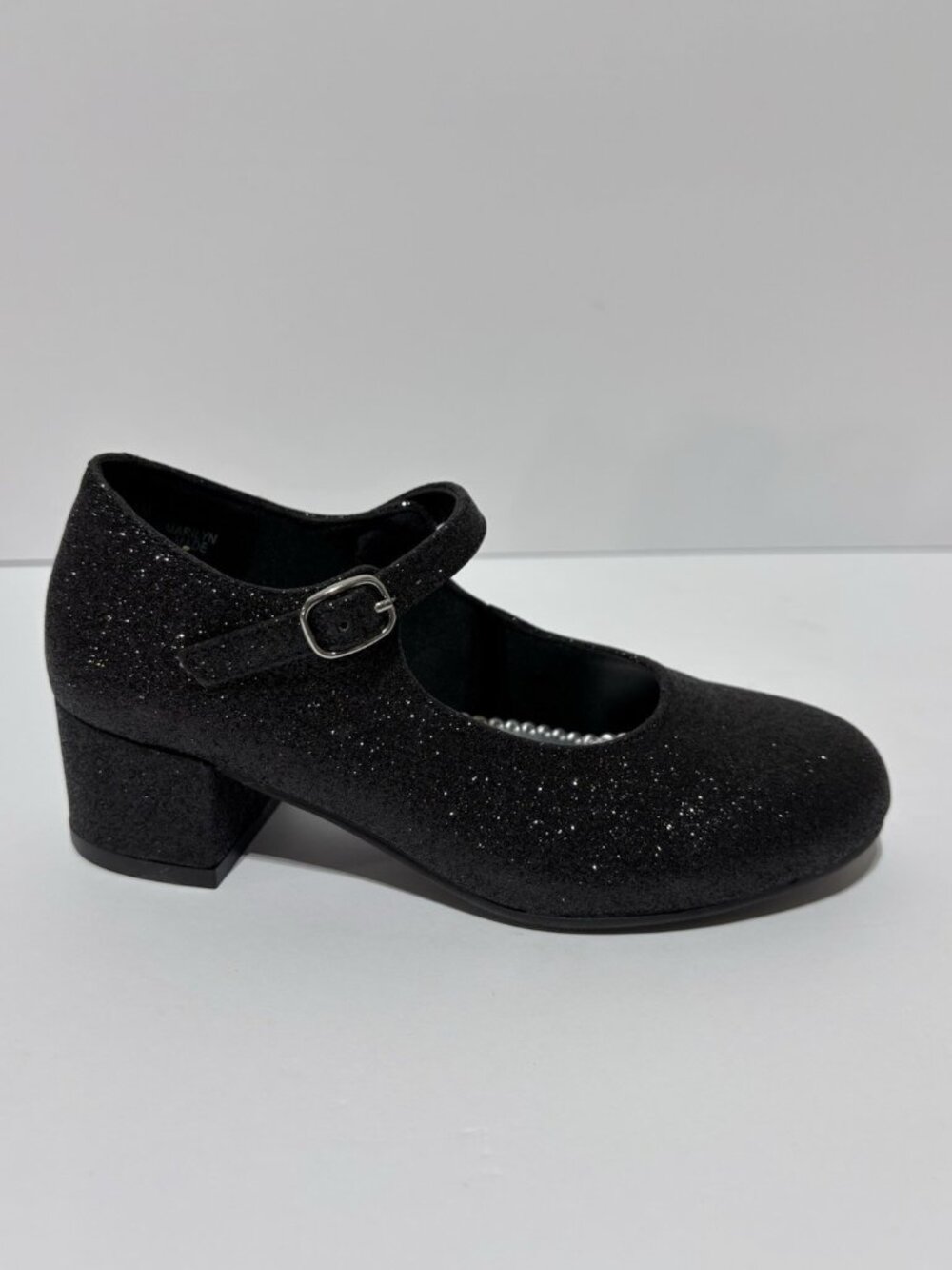 Rachel Shoes Kids’ Marilyn Black Glitter Mary Jane Shoes, Girls’ Size 13 M